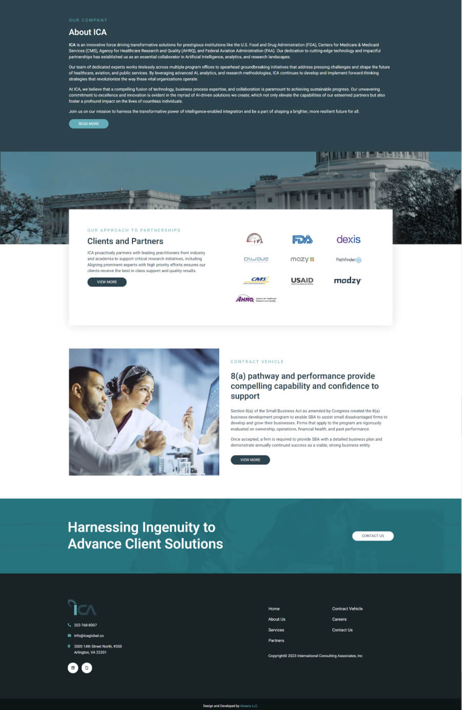 Web Design and Development for ICA - BelugaLabs NY